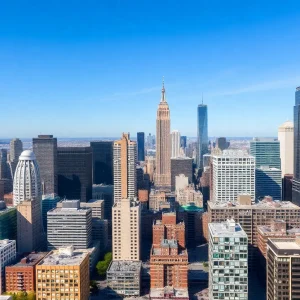 Panoramic view of New York City real estate developments