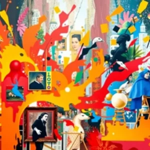 Abstract representation of the art market evolution.