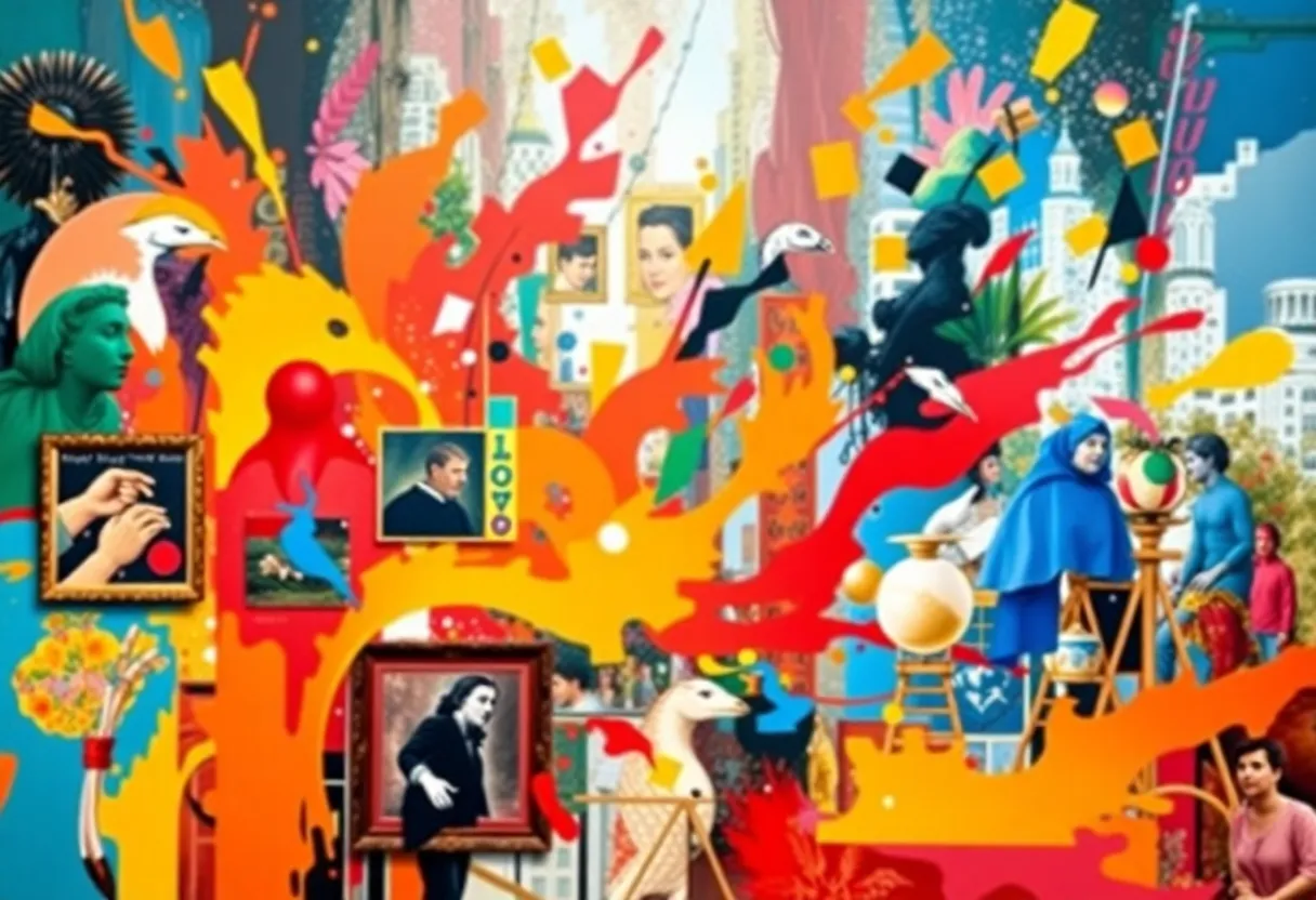 Abstract representation of the art market evolution.