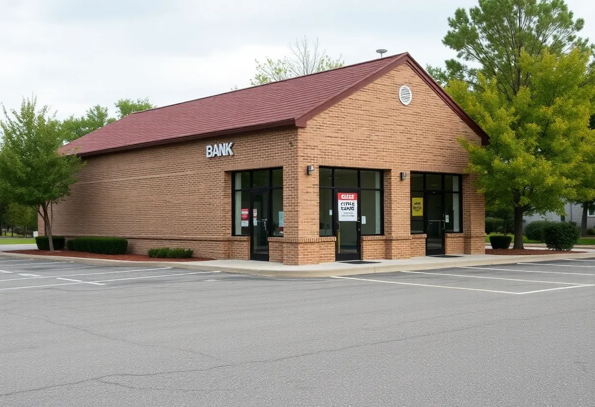 Image of a closed TD Bank branch during a sunny day