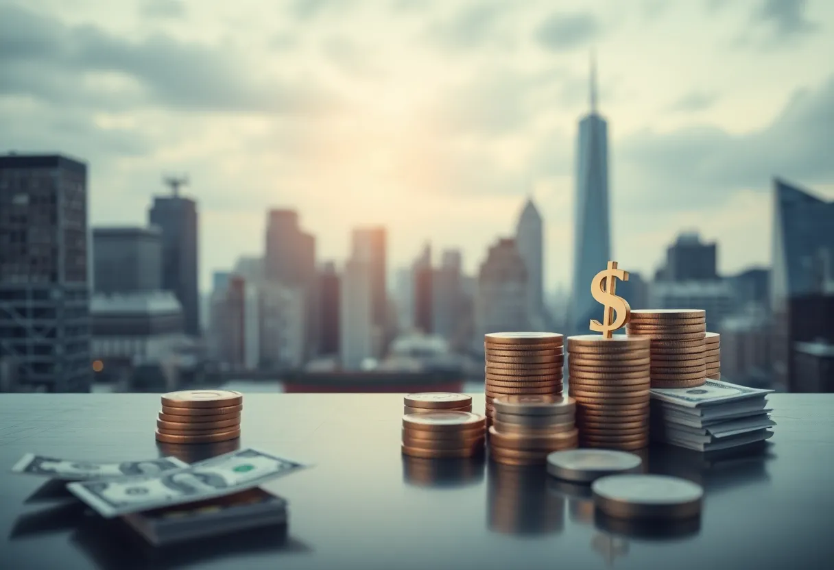 Abstract illustration of corporate finance and executive compensation.