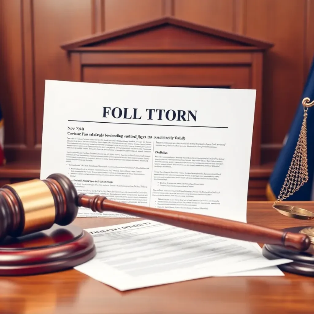 Representation of a courtroom scene regarding election law changes in New York.