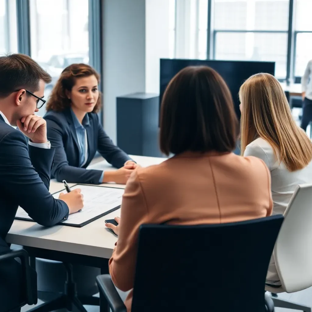 Teamwork in a financial consulting office at Crowe LLP.