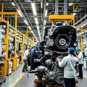 General Motors Tonawanda plant showcasing engine production