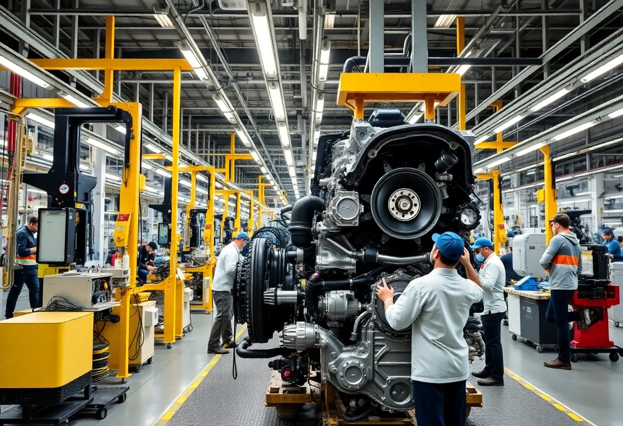 General Motors Tonawanda plant showcasing engine production