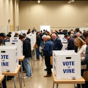 Voters participating in New York local elections