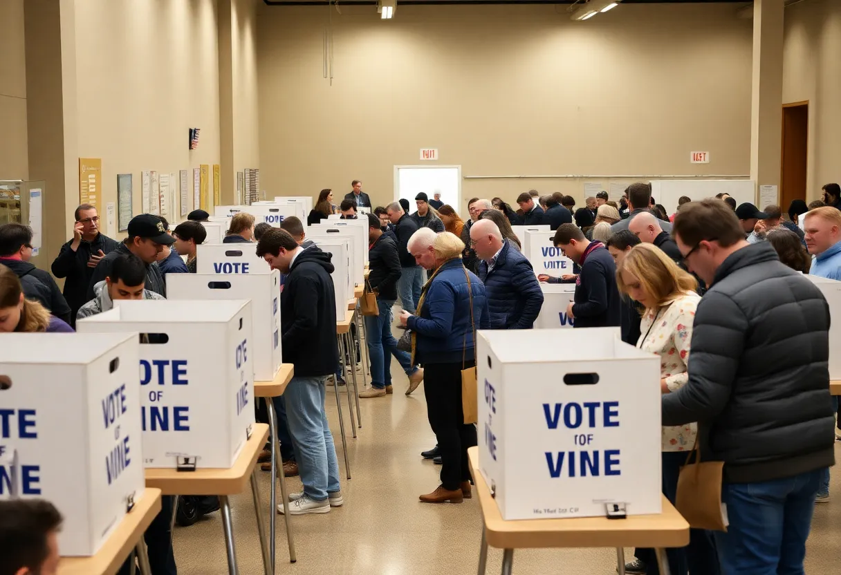 Voters participating in New York local elections