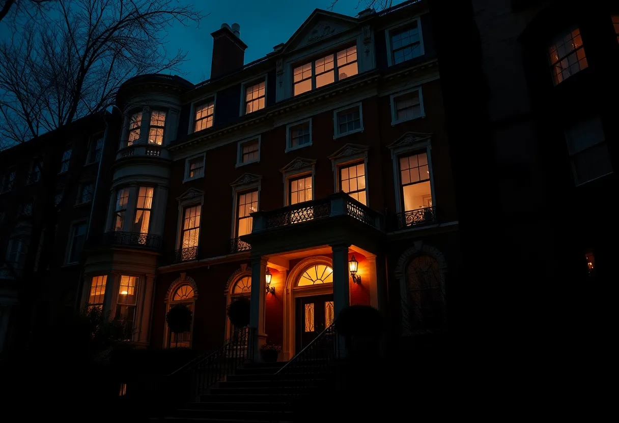 Luxury townhouse in NYC associated with a kidnapping incident.