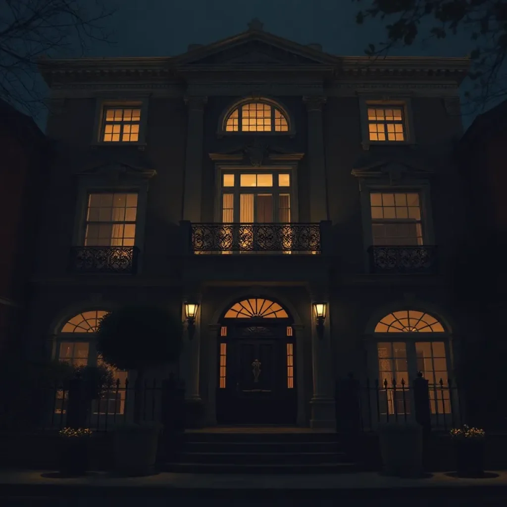 Luxurious townhouse associated with a kidnapping case
