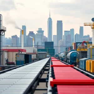 Factories and production lines in New York City showcasing the manufacturing sector