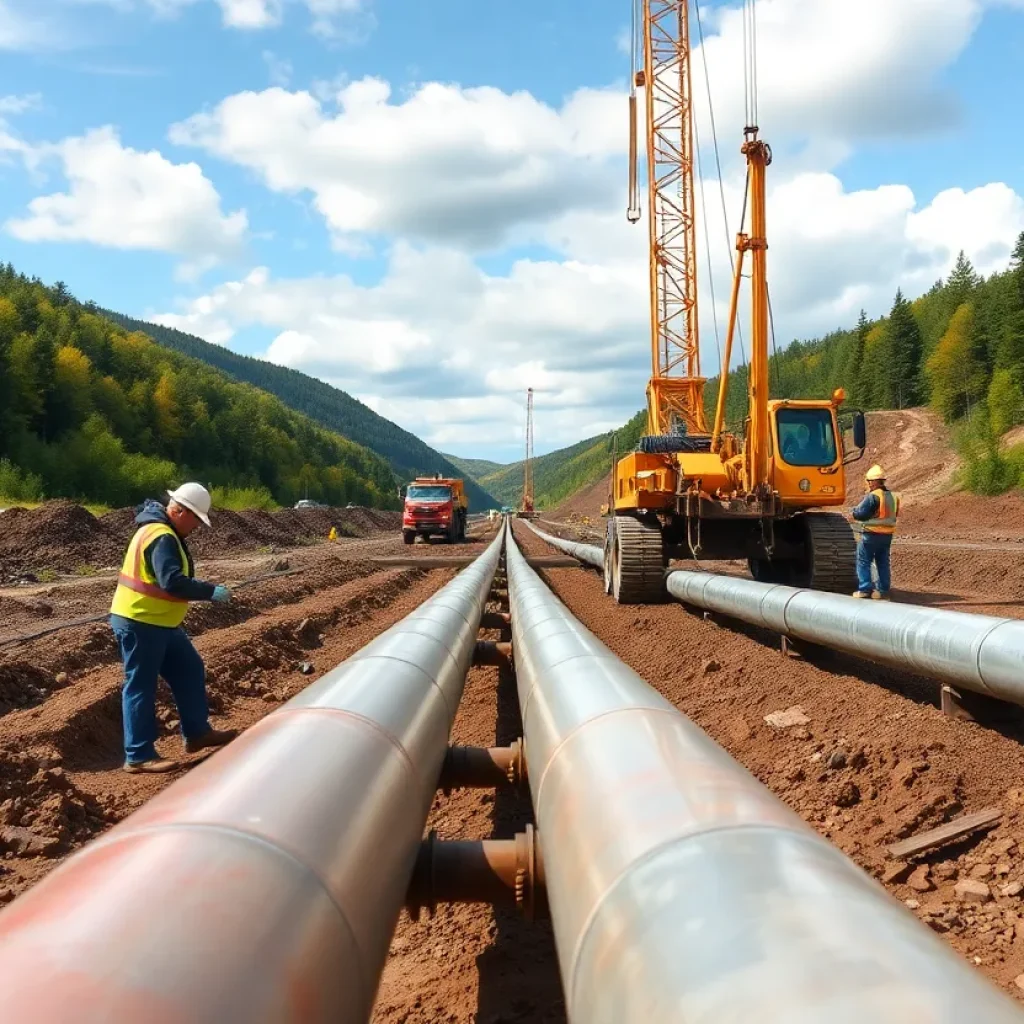 Construction of natural gas pipelines in New York State