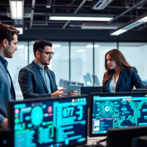 Office teamwork for IT solutions