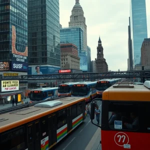 Overview of New York City public transport including buses and subway.