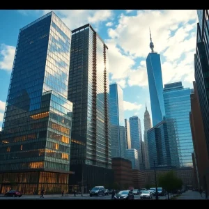 Real estate buildings in New York City showcasing new developments
