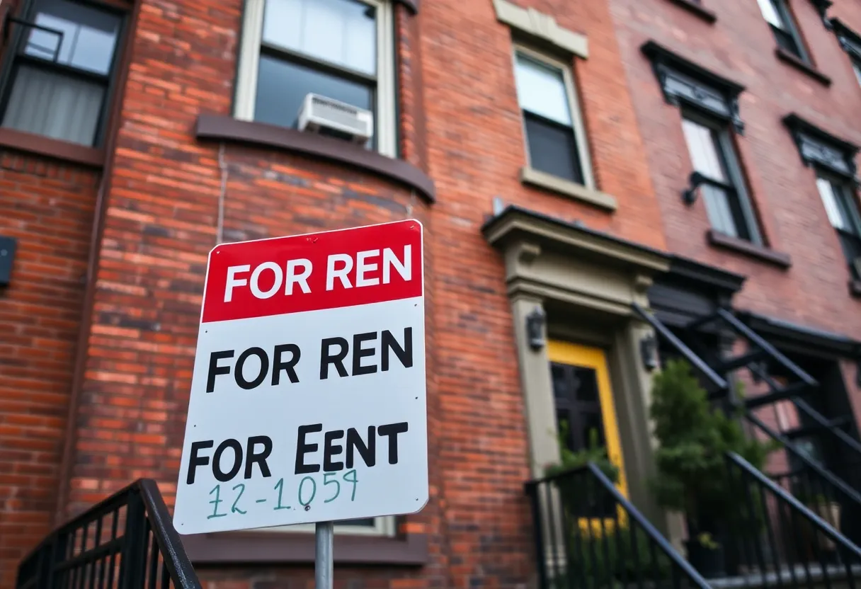 Exterior of a rental apartment building in New York City.