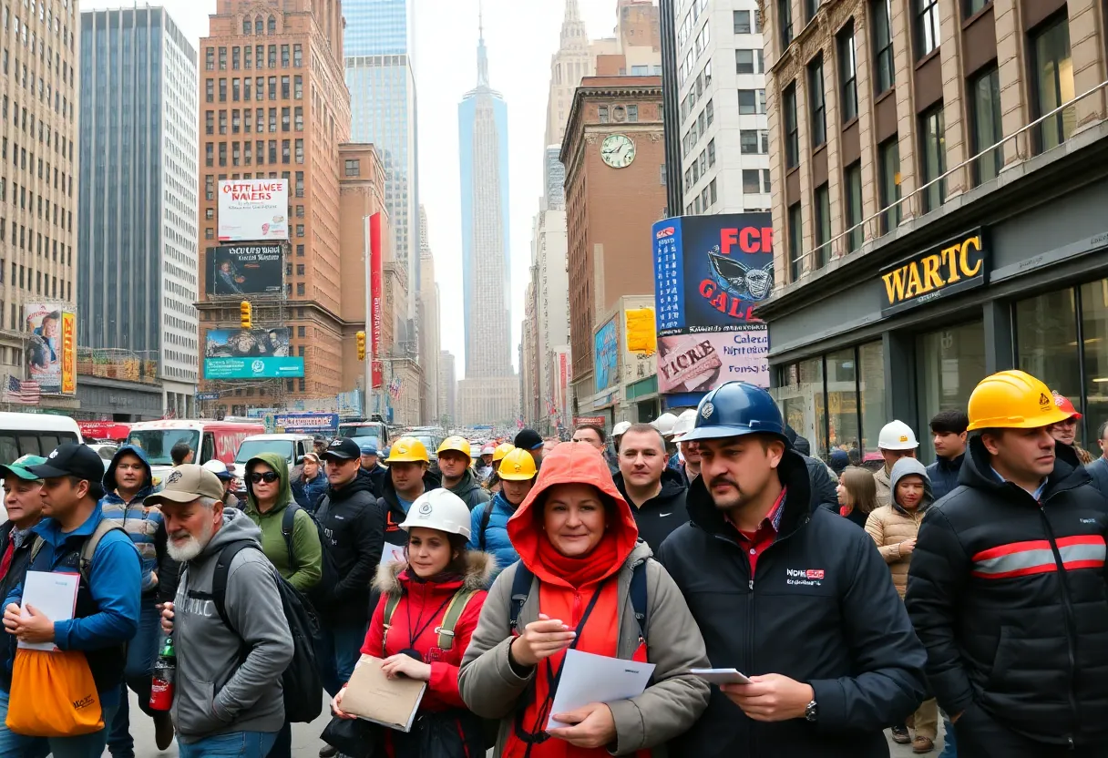 Diverse workers in New York City