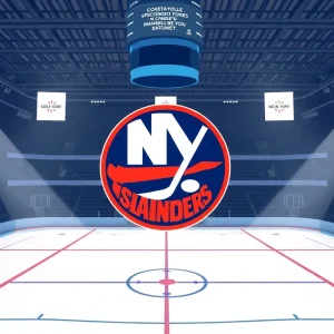 Illustration showing hockey management concepts for the New York Islanders