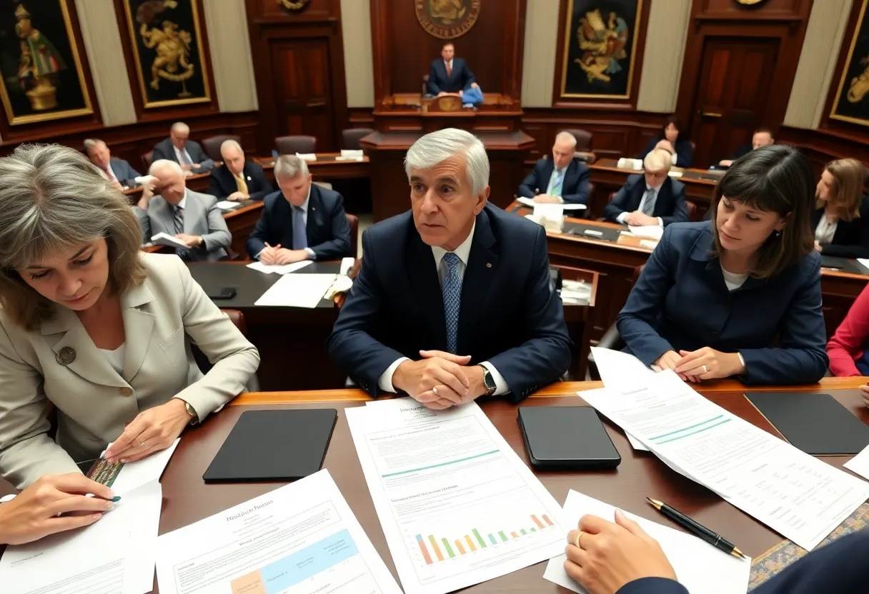 Lawmakers in session discussing Medicaid reforms