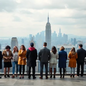 Conceptual image of small business owners in New York City addressing unemployment insurance debt