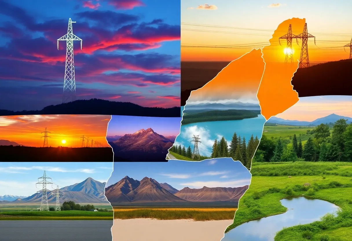 Visual representation of Northeast states collaborating on energy transmission solutions.