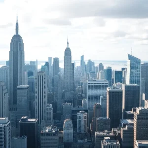 New York City skyline symbolizing financial assistance