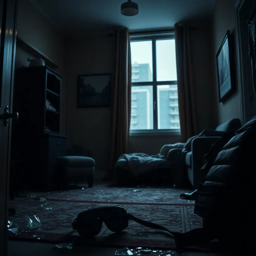 Evidence of a crime in a New York City apartment