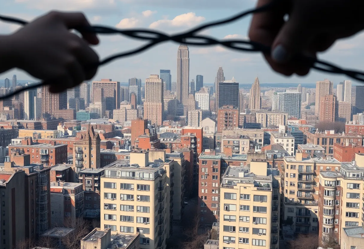 New York City skyline with a focus on residential buildings