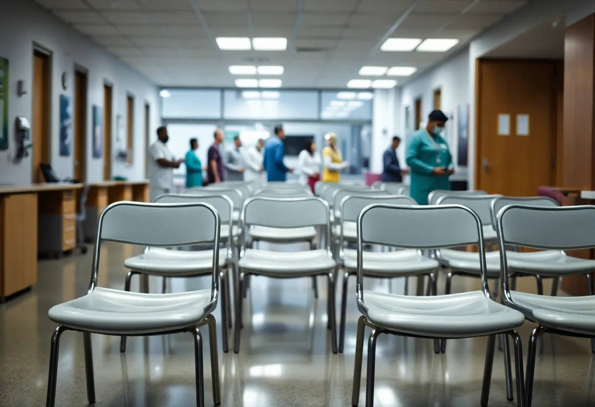 Hospital office showing workforce adjustments