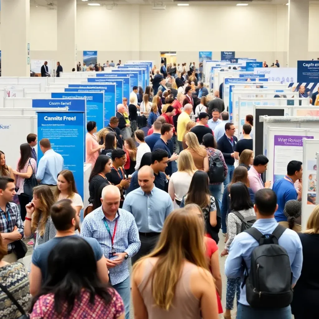 Attendees interacting at the Small Business Month Expo in New York City