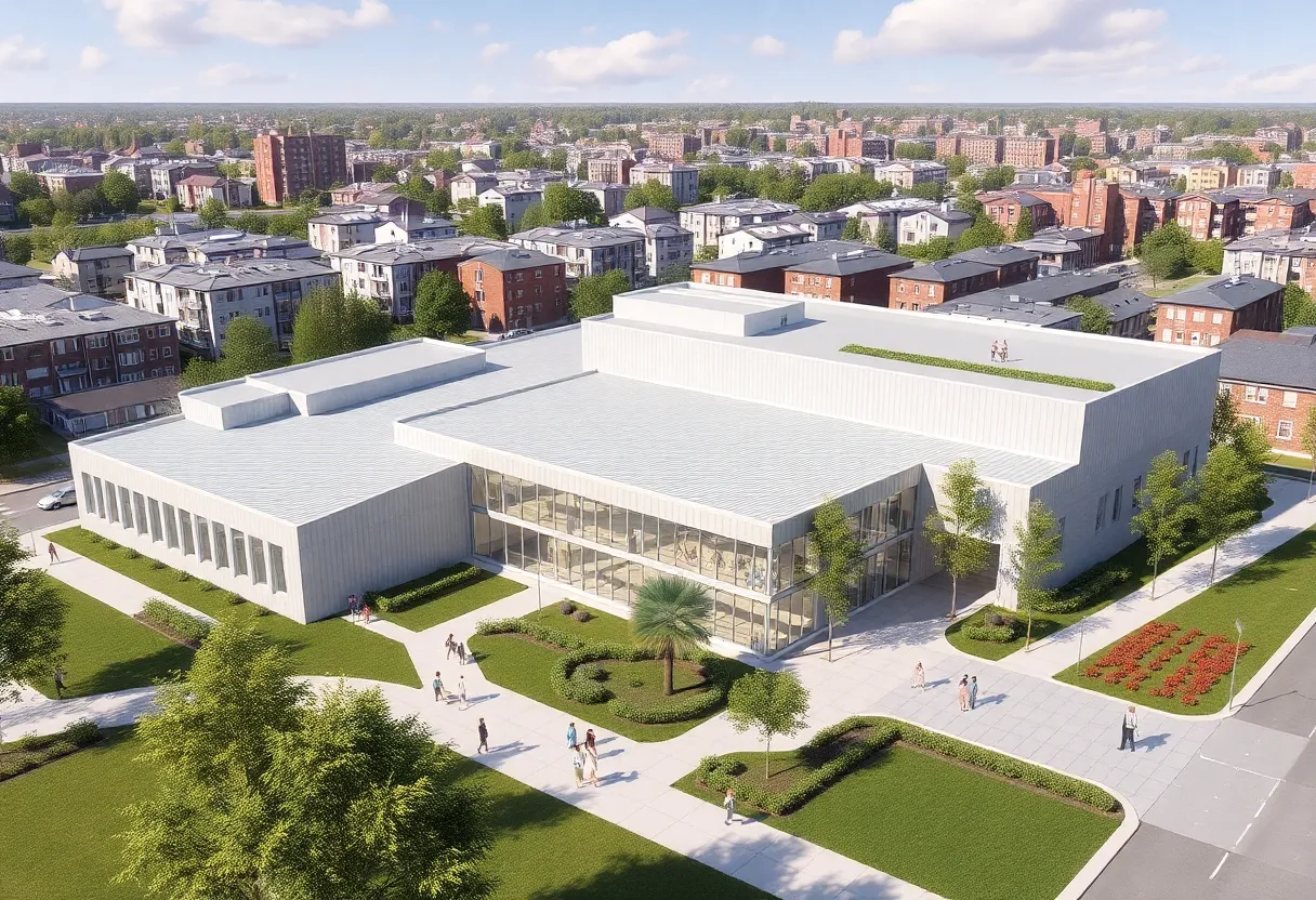 Conceptual rendering of the proposed new school in Staten Island