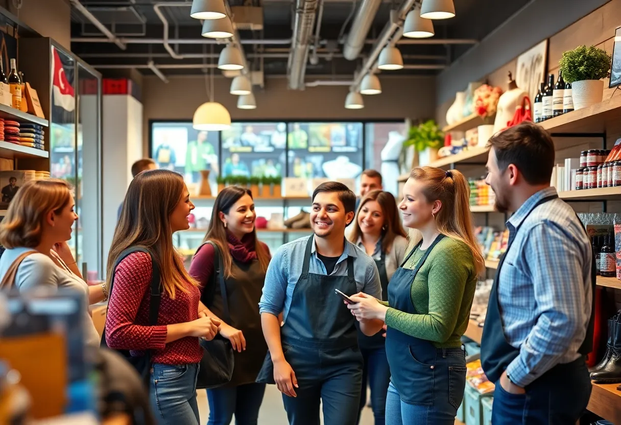 Friendly staff at Stewart’s Shops providing excellent customer service.