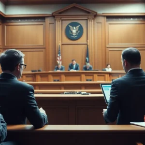 Representation of legal disputes regarding media coverage and freedom of speech.
