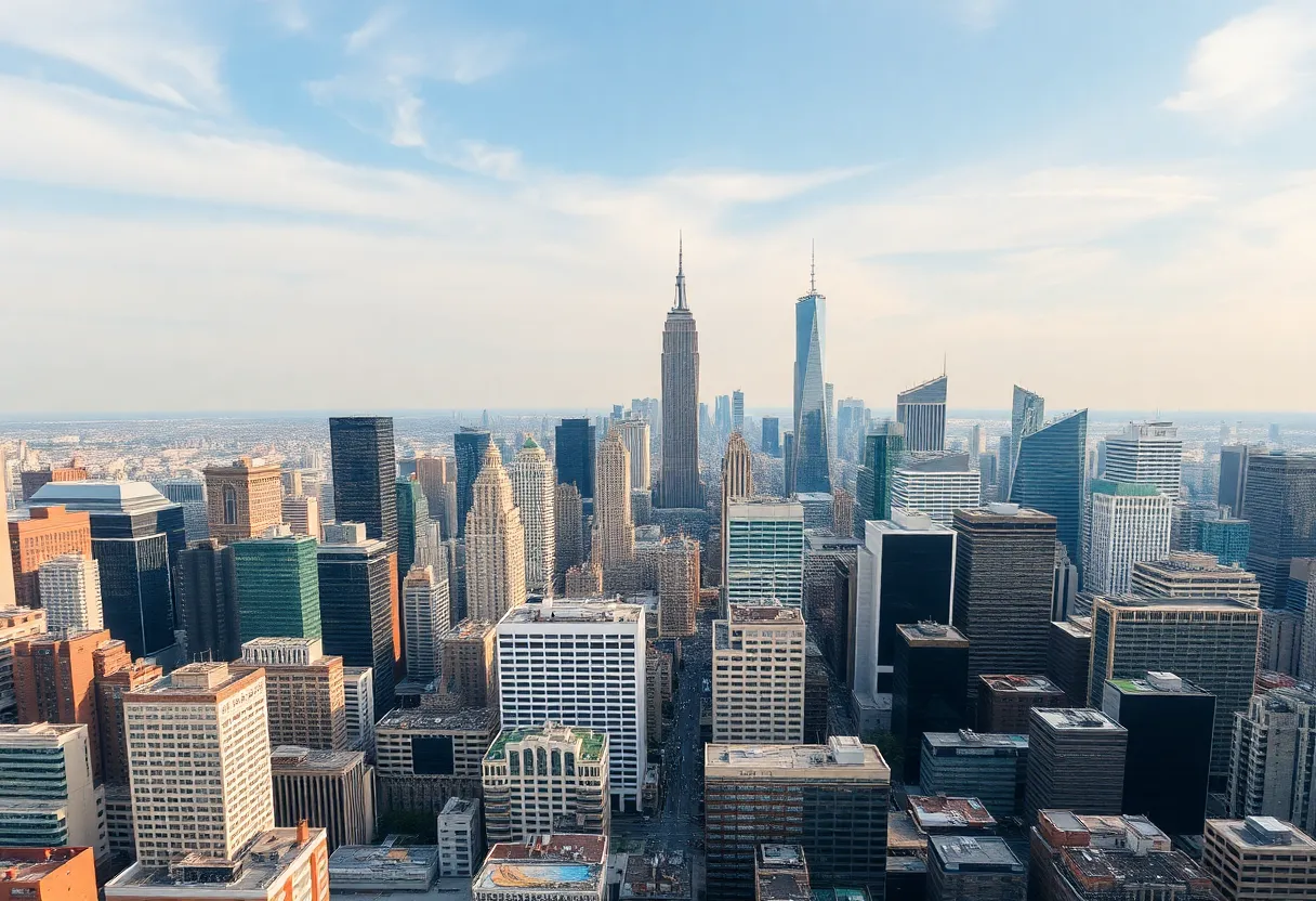 Skyline of major U.S. cities reflecting business travel activity