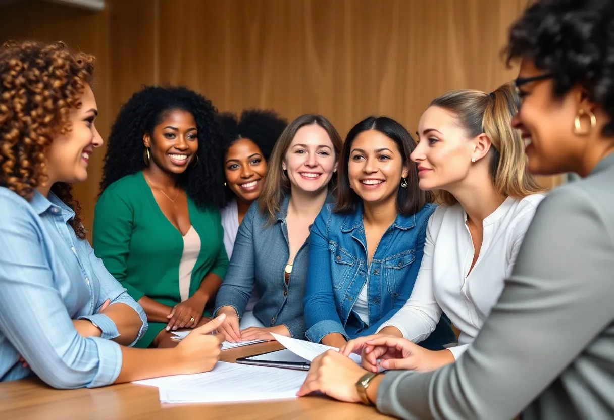 Women entrepreneurs collaborating in a workshop