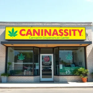 The storefront of 202 Cannabis Co., a licensed cannabis dispensary in Haverstraw.
