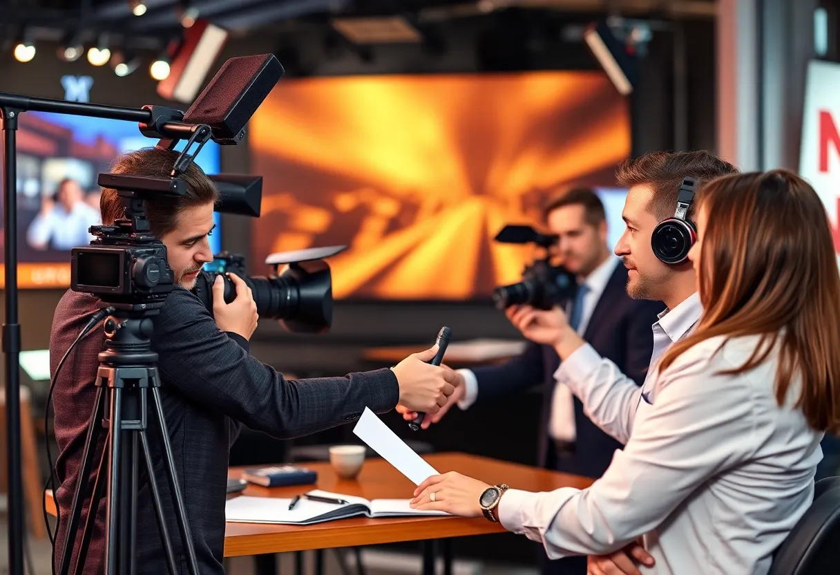 Illustration of media talent acquisition and management