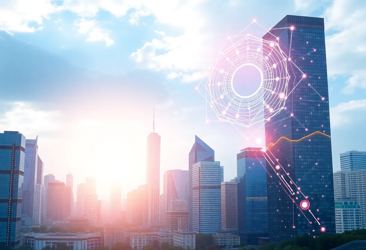 City skyline depicting AI's influence on New York's economy