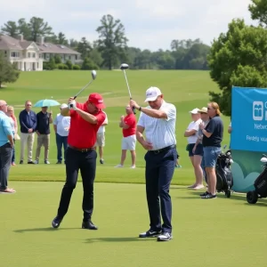 Participants at a charity golf tournament for Children's Miracle Network Hospitals