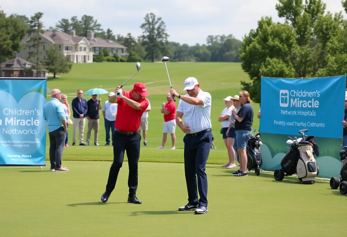 Participants at a charity golf tournament for Children's Miracle Network Hospitals