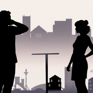 A depiction of financial struggles in real estate.