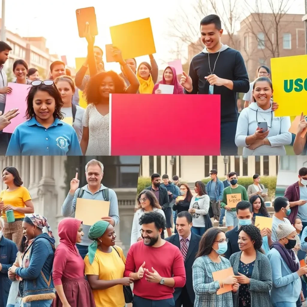 Volunteers engaging in community service activities in New York City