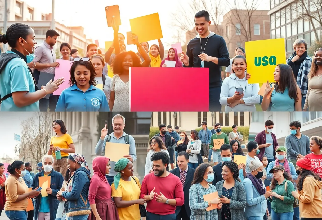 Volunteers engaging in community service activities in New York City