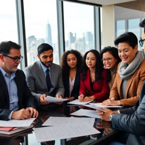 Individuals discussing consumer protection laws in New York