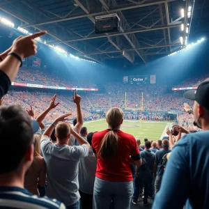 Fans and athletes participating in the Fanatics Games