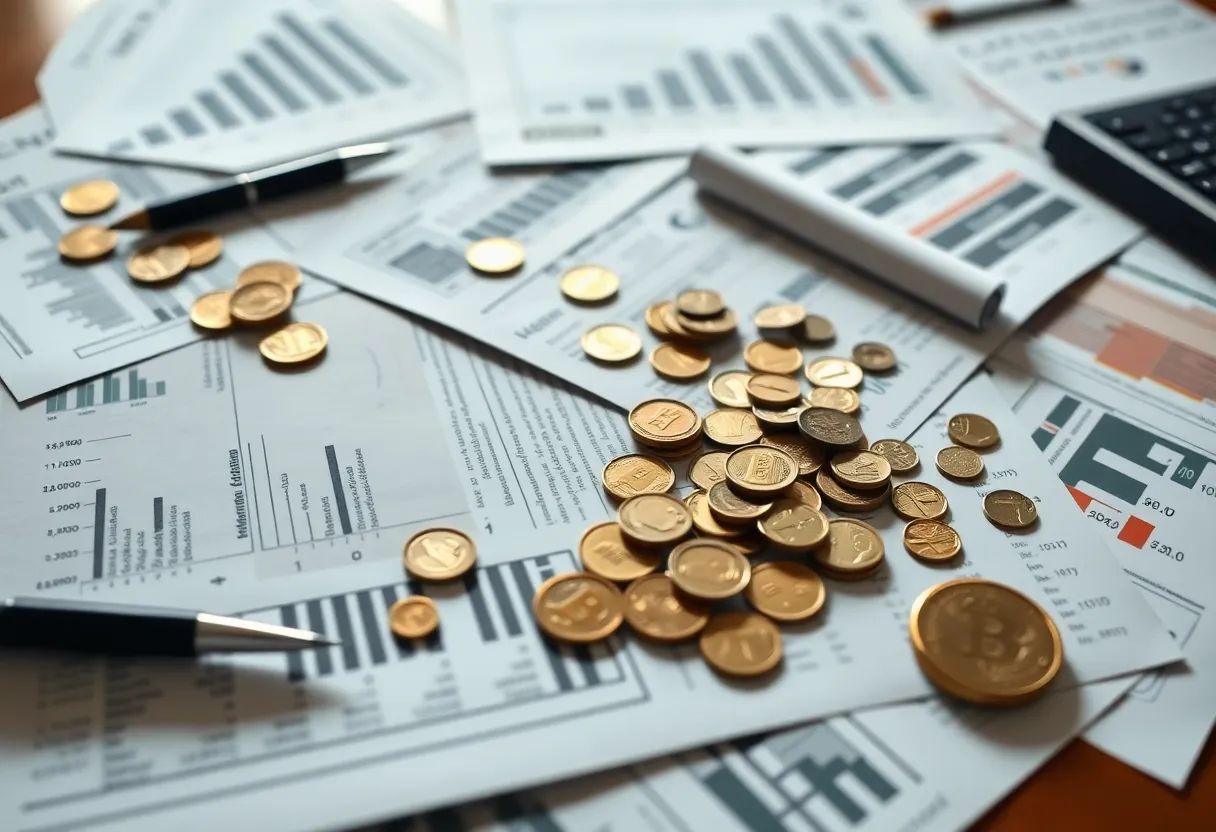 Detailed financial documents showcasing various income streams