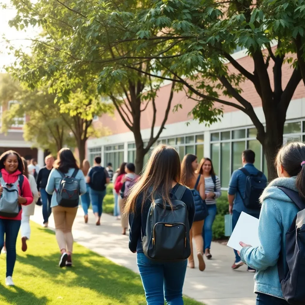 Students at Herkimer County Community College engaging in educational activities.