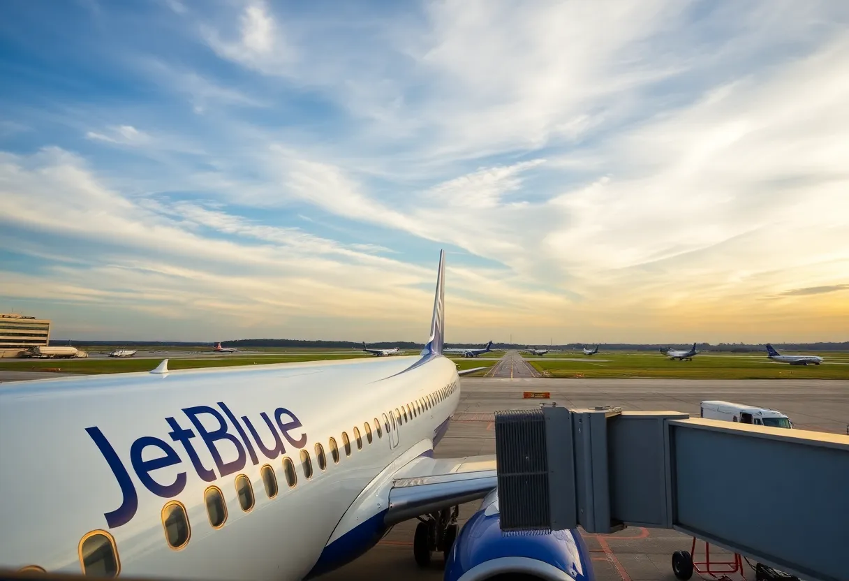 JetBlue airplane parked at Miami International Airport