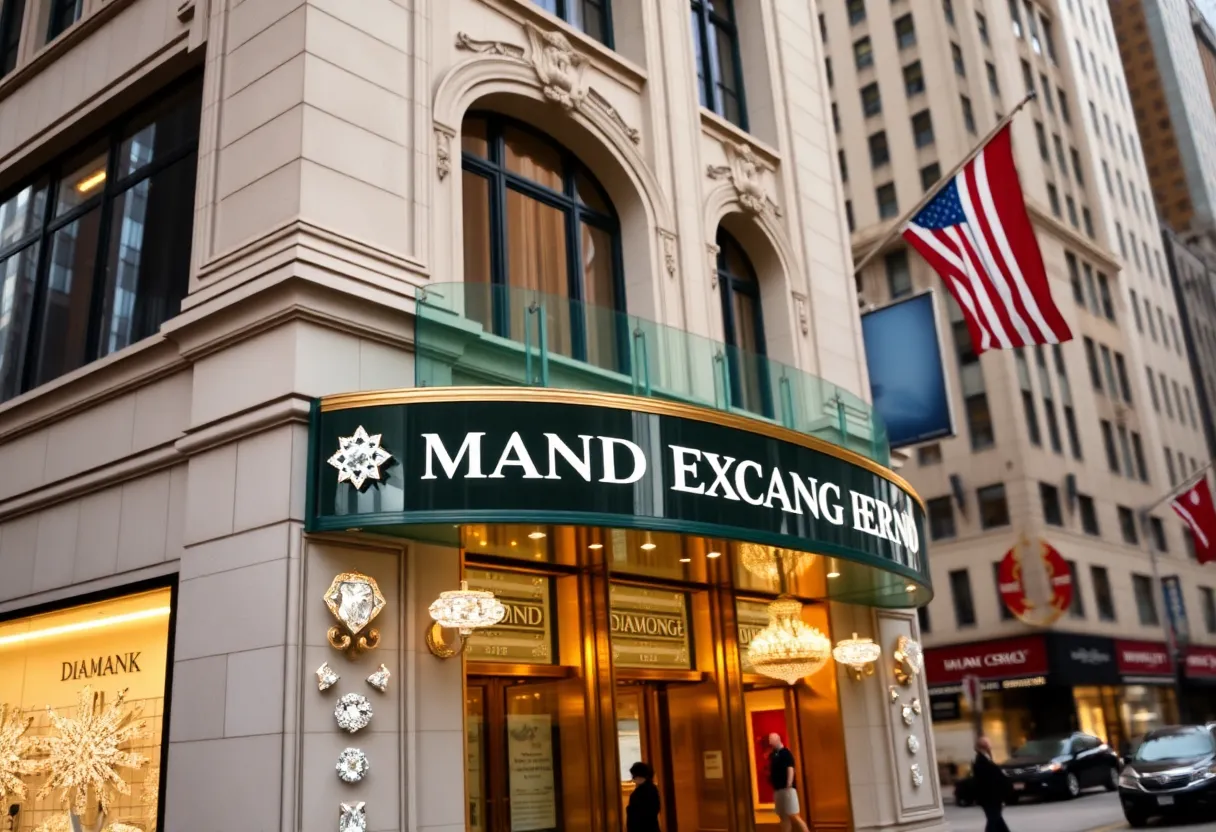 Exterior view of the Midtown Diamond Exchange in Manhattan
