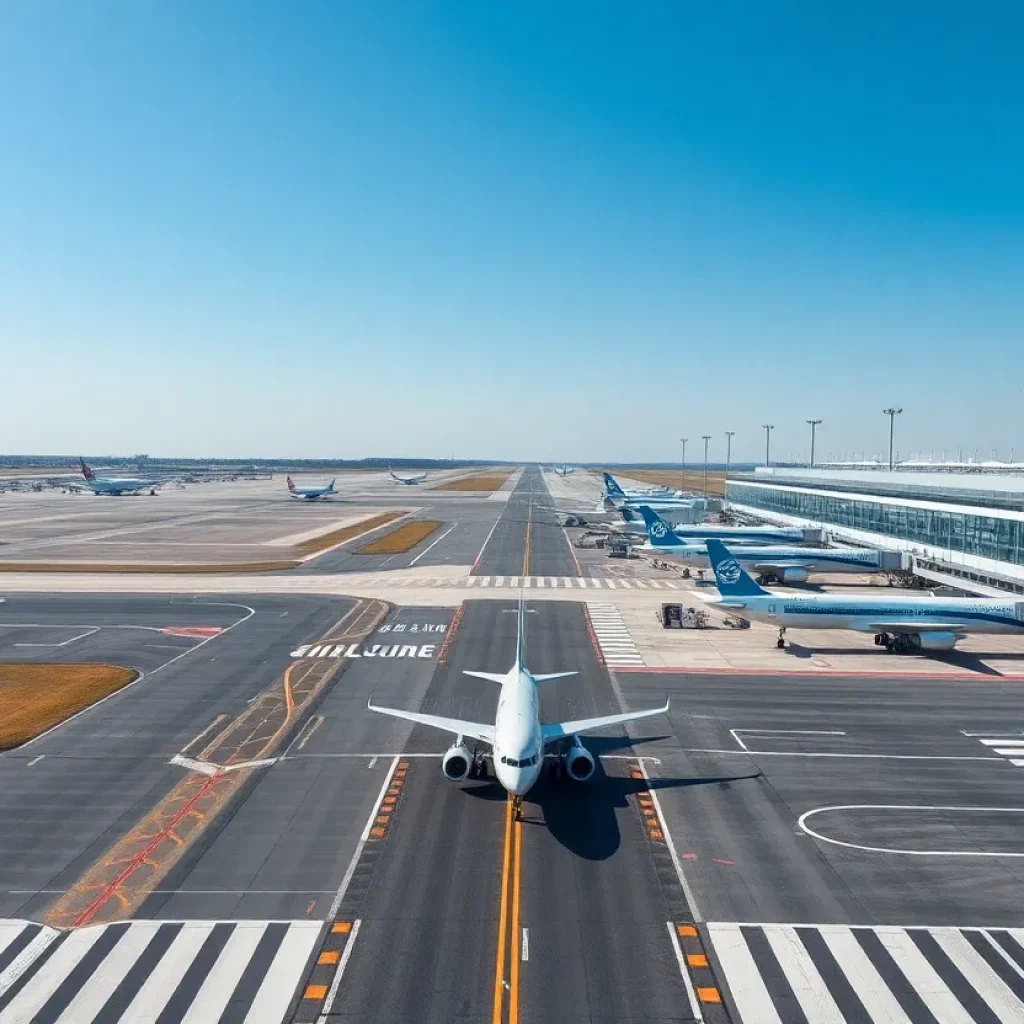 Upgraded airport facilities in New York