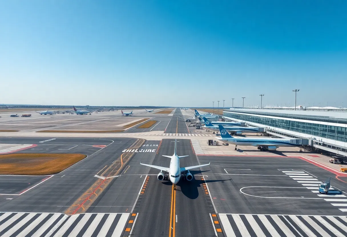 Upgraded airport facilities in New York